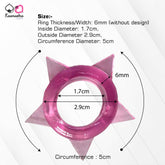 Dimensions: 1.7cm inner diameter, 2.9cm outer diameter β Kaamastra star-shaped pleasure ring